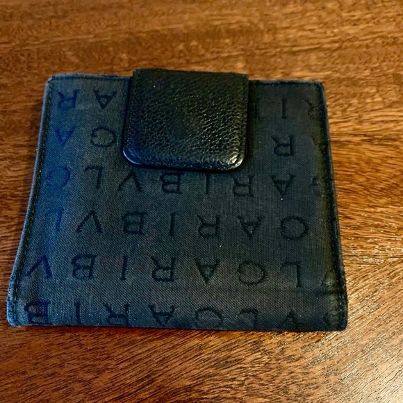 XXSOLDXX BVLGARI Denim and Leather Monogram Wallet EUC - Picture 2 of 10